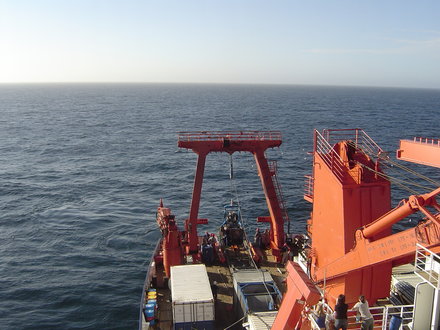 Deployment of the seafloor drilling rig - MeBo
