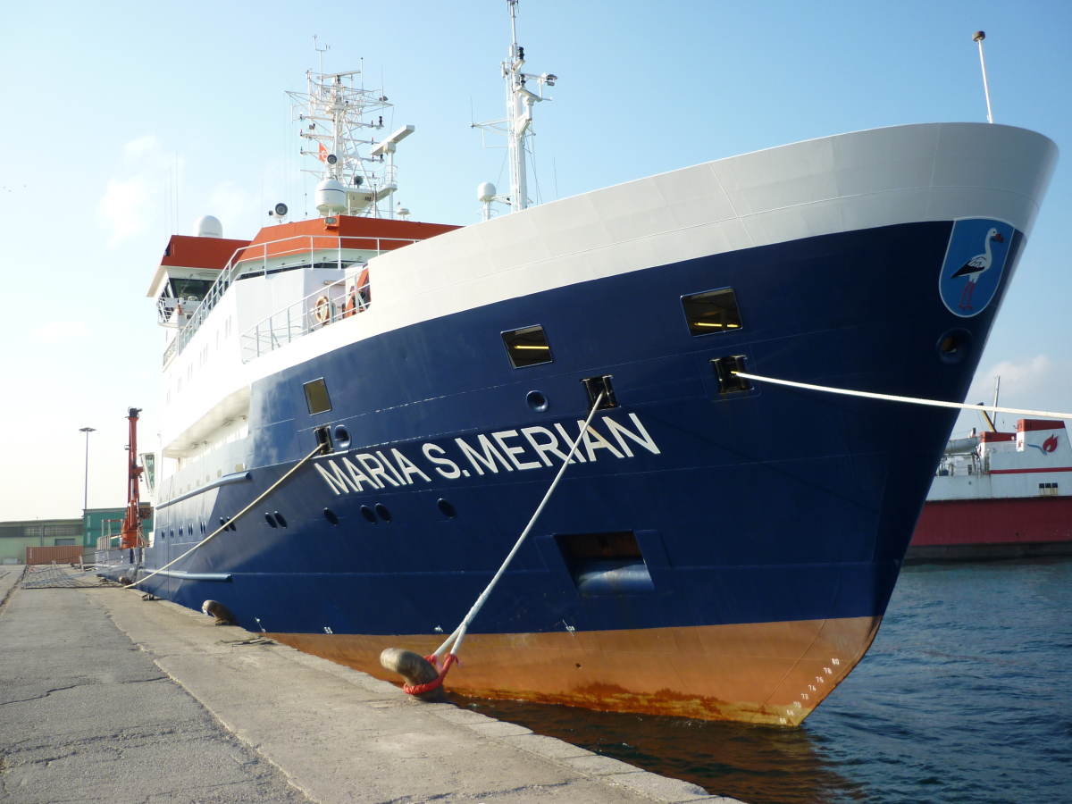 Research vessel MARIA S. MERIAN in the port of Sevastopol.