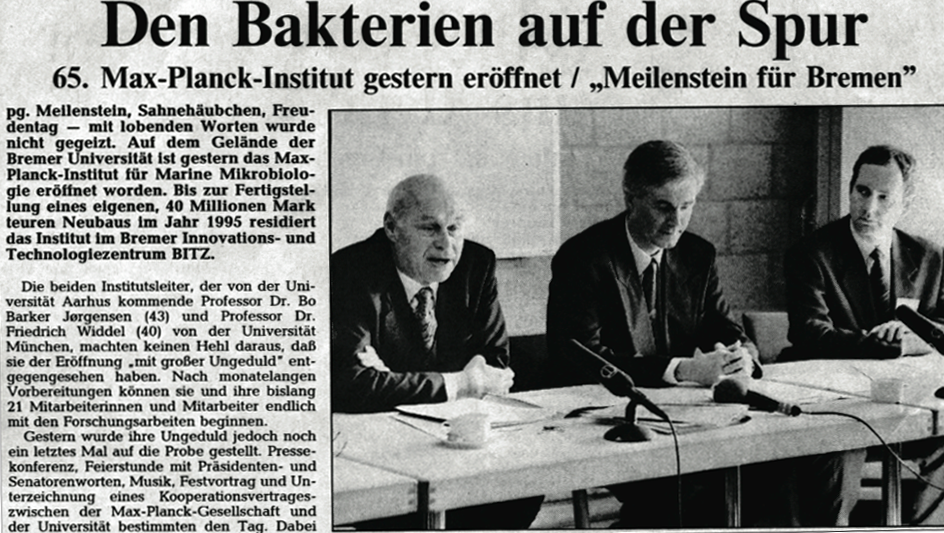 Foundation of the Max Planck Institute for Marine Microbiology 25 years ago