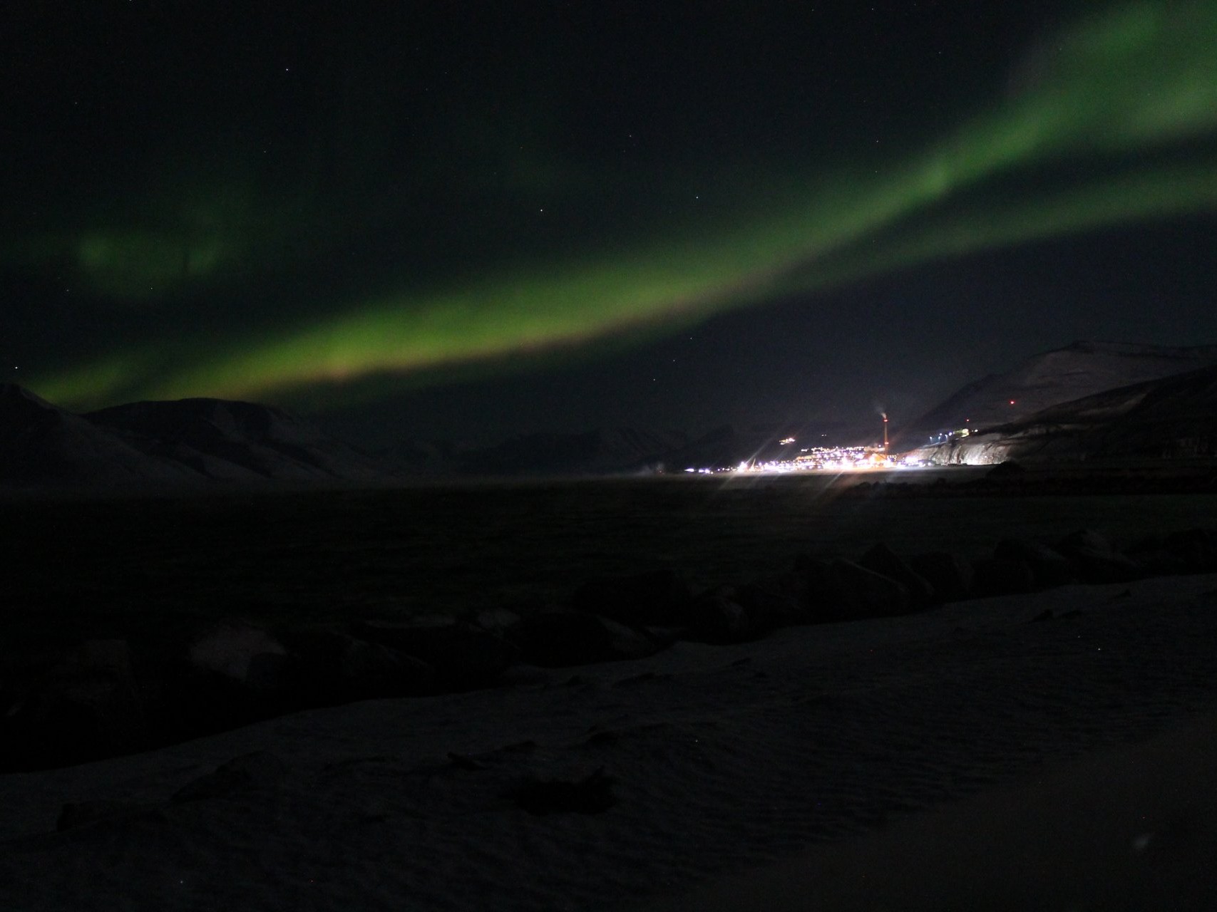 Nordlichter über Spitzbergen