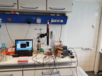 Laboratory microsensor equipment installed at the AWI, Helgoland.